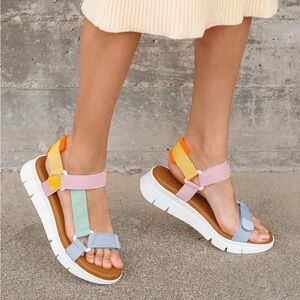 Dirty Laundry Multicolor Strap Sandals